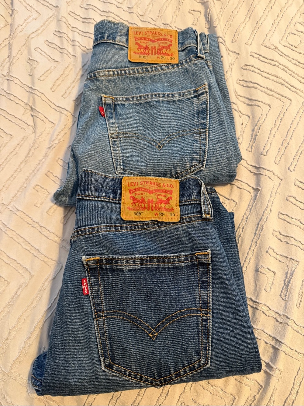 Levi's Men’s 29X30 Straight Leg Blue Jeans Bundle